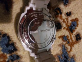 Michael Kors MK5079 Women ' s Watch Chronograph White Acrylic Bracelet 7