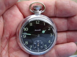Rebuilt 1954,  " Aircraft Mark 196 " Smiths / Ingersoll Pocket Watch.