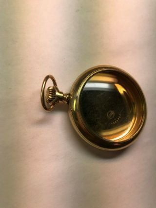 EXTRA large 18 size GOLD FILLED DUEBER pocket watch case 2
