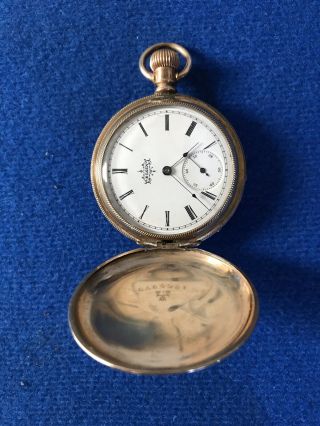 Antique Elgin 17 Jewel Gold Filled Pocket Railroad Watch With Boss Case