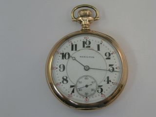 Vintage Hamilton Pocket Watch Cal 974 16 Size 51mm 1913