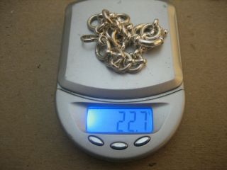 Vintage Unique S/Silver Pocket Watch Chain 9.  1/2 in.  Long 4