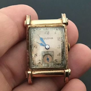 Vintage Bulova Men ' s Wristwatch 17 Jewels 10K RGP Bezel Art Deco - 2