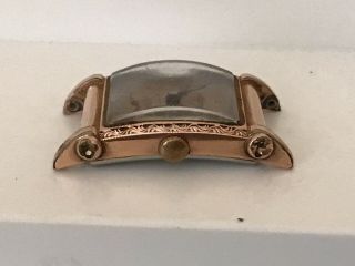 Vintage Bulova Men ' s Wristwatch 17 Jewels 10K RGP Bezel Art Deco - 4