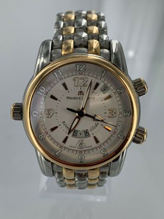 Maurice Lacroix Reveil Globe MP6388 Man ' s Watch Stainless Steel & 18K Gold 2