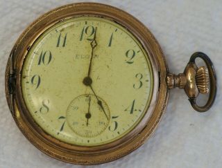 1905 Elgin Pocket Watch Grade 305 Model 6 Jewels 15j Size 16s Open Faced B1100