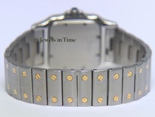 Cartier Santos Galbee 18k Yellow Gold/Steel Silver Roman Dial 29mm Watch 1566 10