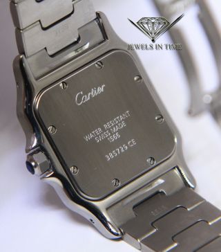 Cartier Santos Galbee 18k Yellow Gold/Steel Silver Roman Dial 29mm Watch 1566 11