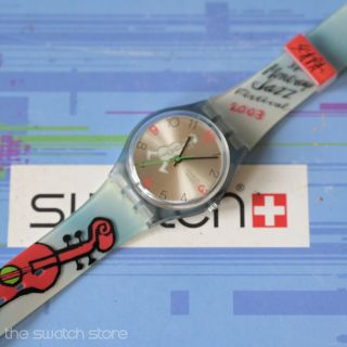 Swatch Special Montreux Jazz 2003 Watch Gn212 Signed By Scapa