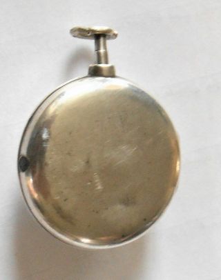 Antique Pair Case Silver Fusee Pocket Watch,  London,  1830,  Collins 3