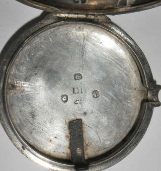 Antique Pair Case Silver Fusee Pocket Watch,  London,  1830,  Collins 6