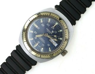 Cronel 5atm Swiss Vintage Man’s Diver Style Wrist Watch Runs Nr