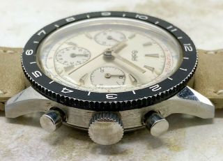 Vintage Gallet MultiChron Pilot Chronograph Wristwatch Valjoux 72 38mm Steel NR 4