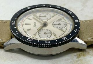 Vintage Gallet MultiChron Pilot Chronograph Wristwatch Valjoux 72 38mm Steel NR 5
