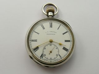 Vintage C1920 Solid Silver Gents Pocket Watch By J G Graves Sheffield