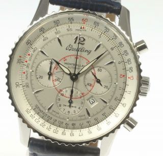 Breitling Navitimer Montbrillant A41330 Silver Dial Automatic Men 
