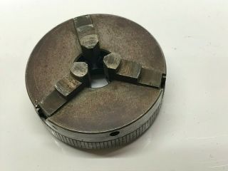 Vintage 3 - Jaw Chuck For Jewelers Lathe,  Has The 8mm Collet W/this 3 - Jaw