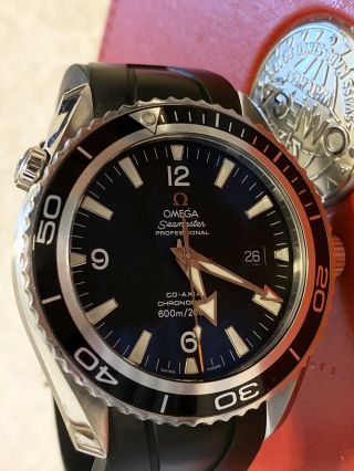 Omega Seamaster Pro 600M Planet Ocean XL 45mm 2200.  50 Co - Axial 2500 Mens Watch 2