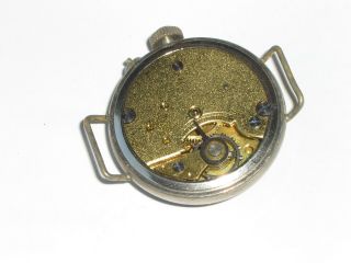 Antique WW1 Large Trench Wrist Watch.  Will Tick. 4
