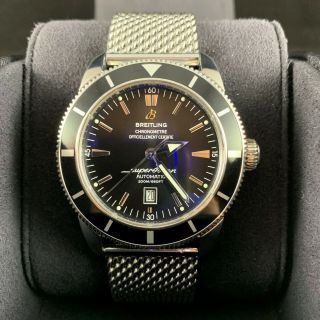 Breitling Superocean Heritage 46 A17320 Black Stainless Mesh Complete