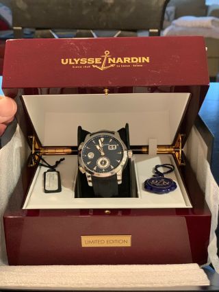 Ulysse Nardin Dual Time 42mm Steel Watch Automatic 3343 - 126 Limited Edition
