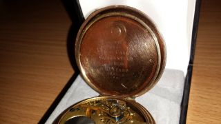 1903 Pocket Watch Gold Filled Dennison Full Hunter Case with Waltham Movement 8