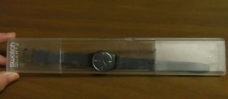 Vintage 80s Swatch Watch 755 Black with Bling Stones - NOS 3