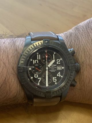 Breitling Avenger Limited Edition Black Steel Chronograph Watch M13370 2