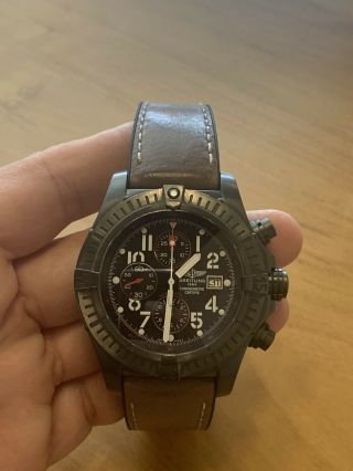 Breitling Avenger Limited Edition Black Steel Chronograph Watch M13370 3