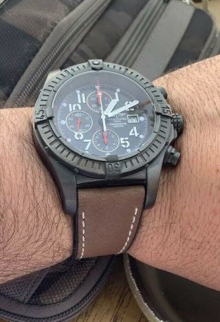 Breitling Avenger Limited Edition Black Steel Chronograph Watch M13370 9