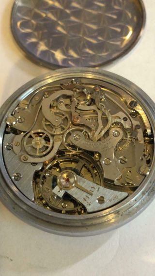 Vintage Wakmann Chronograph Pocket Watch For Parts/restoration