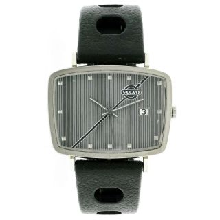 Swiss Volvo 18k White Gold Radiator Grille Automatic Watch By Bueche Girod,  1968