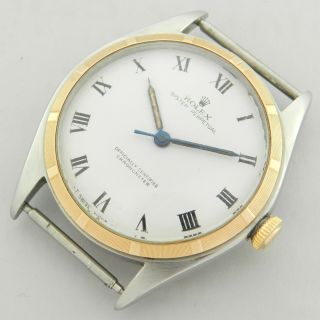 Rolex Big Bubble Back Ovettone 5029 Two - Tone Vintage Watch Unpolished