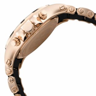 Invicta 1479 Men ' s Sea Spider Rose Gold Steel & Rubber Bracelet Chrono Watch 3