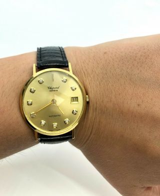 Chopard 18k Yellow Gold Automatic Men ' s/unisex Watch W/ Diamonds 5