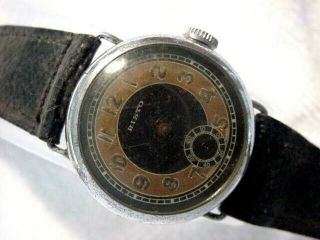 Vintage Large Antique Wwi World War I Military Risto Trench Mens Watch