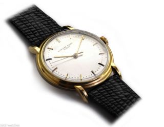 Vintage 50 ' s Audemars Piquet 18k Gold Fancy Case Men ' s Dress Watch Rare 4