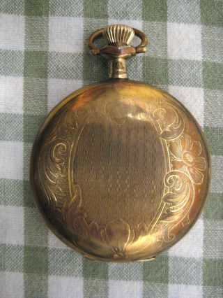 Antique Vintage Waltham 1899 16s 17 Jewel Hunter Case Gold Tone Old Pocket Watch