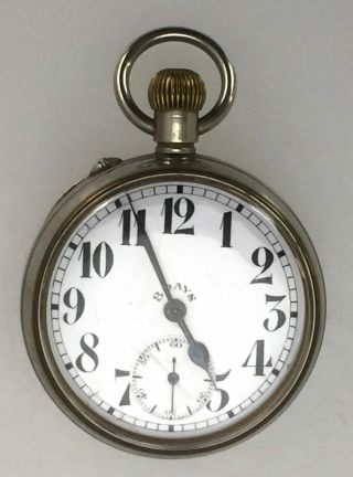 Antique 8 Day Pocket Watch Swiss Pin Lever Runs Stops 18800