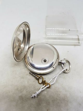 Antique solid silver gents J.  B.  Yabsley London pocket watch 1895 ref746 6