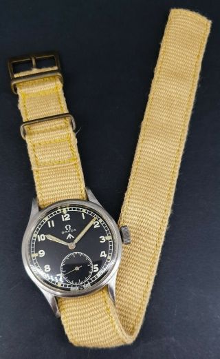 Omega 30t2 Www Dirty Dozen Mod British Military Ww2 Vintage 15j Watch - Serviced
