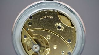 WWII German Military Swiss SERDIX A.  Michel Pocket Watch Silver Dial Arabic NOS 5