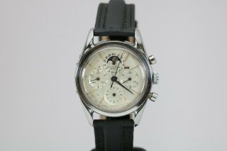 Universal Geneve Tri - Compax Moonphase Chronograph Circa 1960s Project Watch