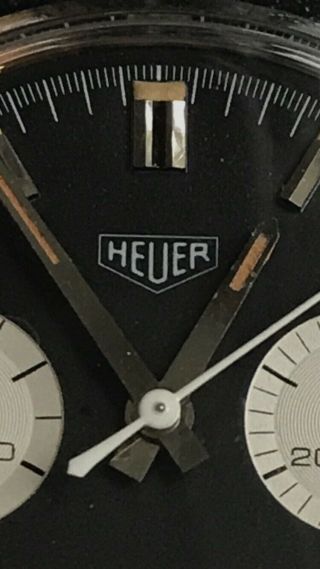 Vintage Heuer 73323 Chronograph.  Reverse Panda.  Valjoux.  Rare.  Not Carrera 3