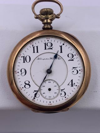 1903 Hampden W.  M.  Mckinley 16 Size 17 Jewel Gold Filled Pocket Watch
