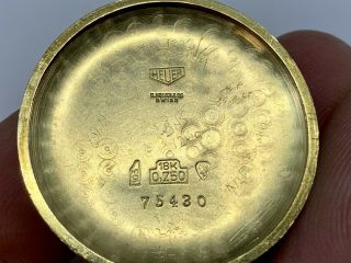 Heuer Vintage 18k GOLD BIG EYE Pre Carrera Chronograph,  Perfectly 6