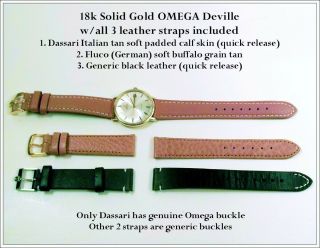Pristine 1969 Omega 18k SOLID GOLD DeVille Men Watch 565 Cal,  Quick Set,  Boxes 7