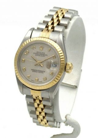 Rolex 18k Gold Stainless Datejust Oyster Perpetual W/ Box & Papers Nr 6665