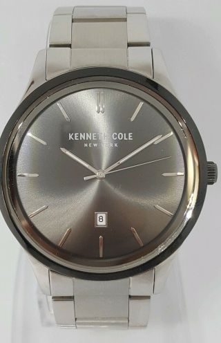 Kenneth Cole York KC50887001 Men ' s 44mm Black Dial Stainless Steel Watch 2