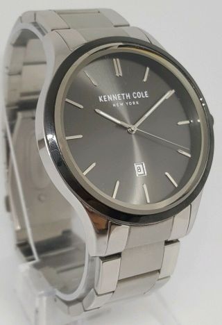 Kenneth Cole York KC50887001 Men ' s 44mm Black Dial Stainless Steel Watch 3